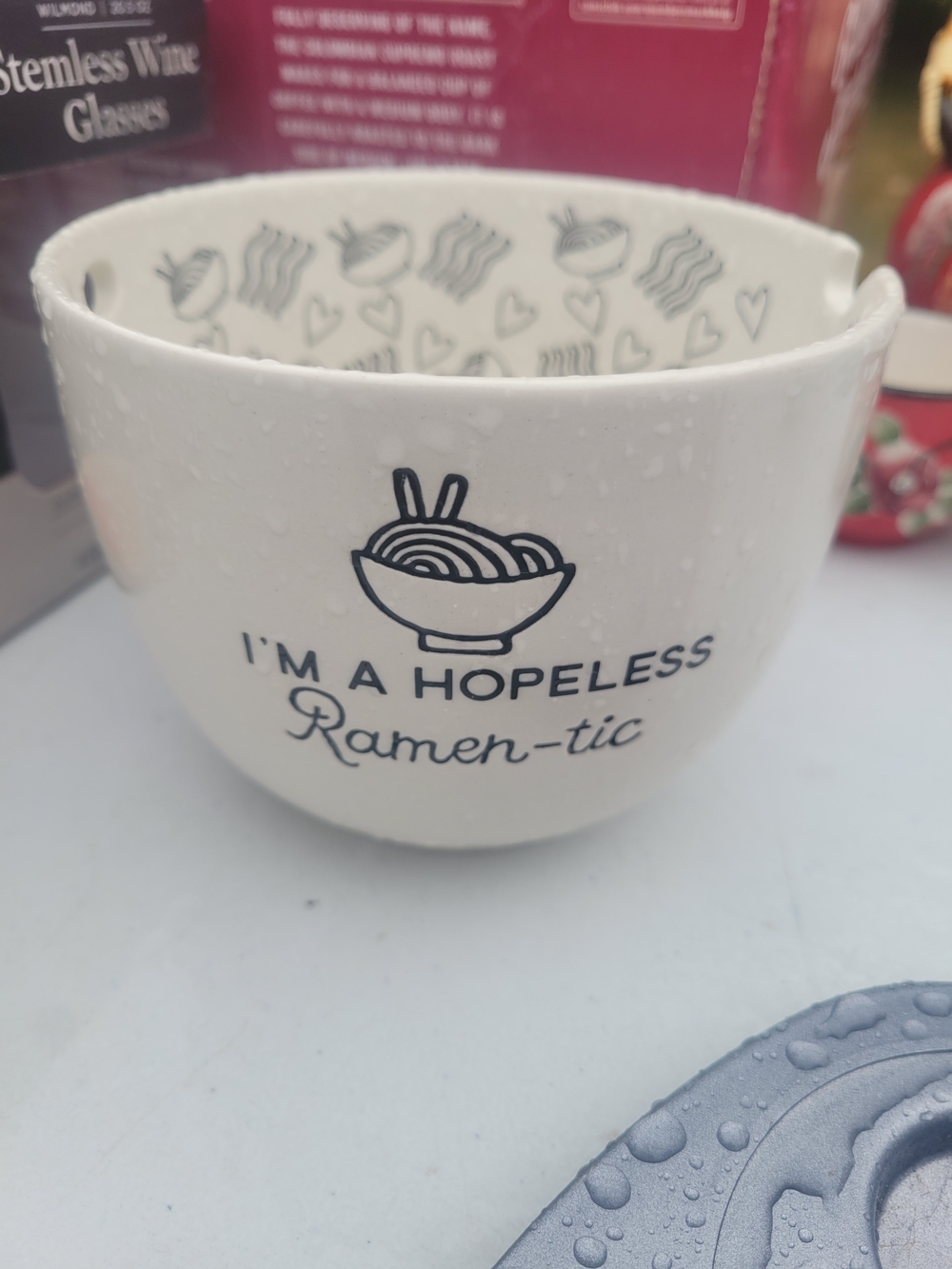 I'm a Hopeless Ramen-tic Ceramic Bowl - White